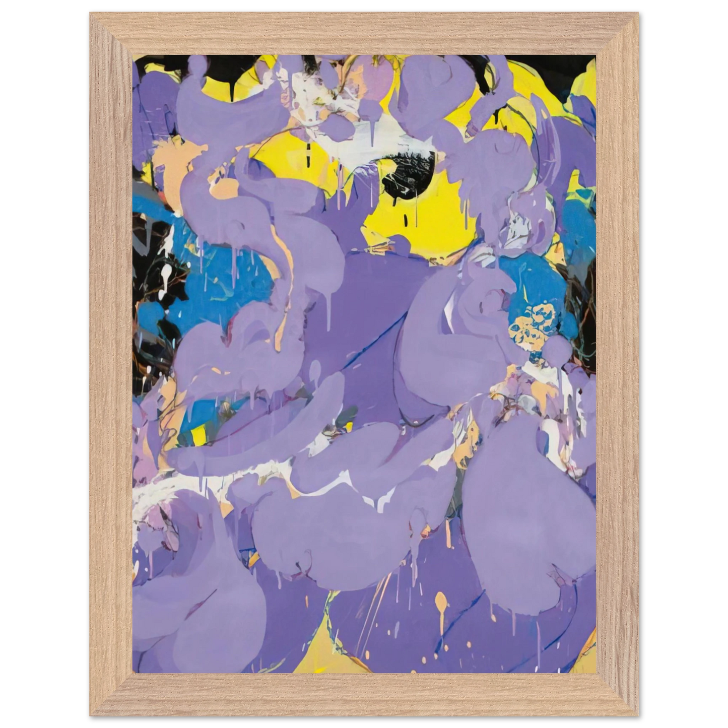 Helen Frankenthaler - Untitled - 1978 Wall art - 13x18 cm / 5x7 inches - Premium Wooden Framed Poster With Fine Art Paper-canvas - White frame