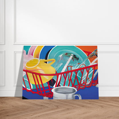 Dishes - James Rosenquist Brushed Aluminum Print - 70x100 cm / 28x40 inches | James Rosenquist Aluminum Print | James Rosenquist Prints