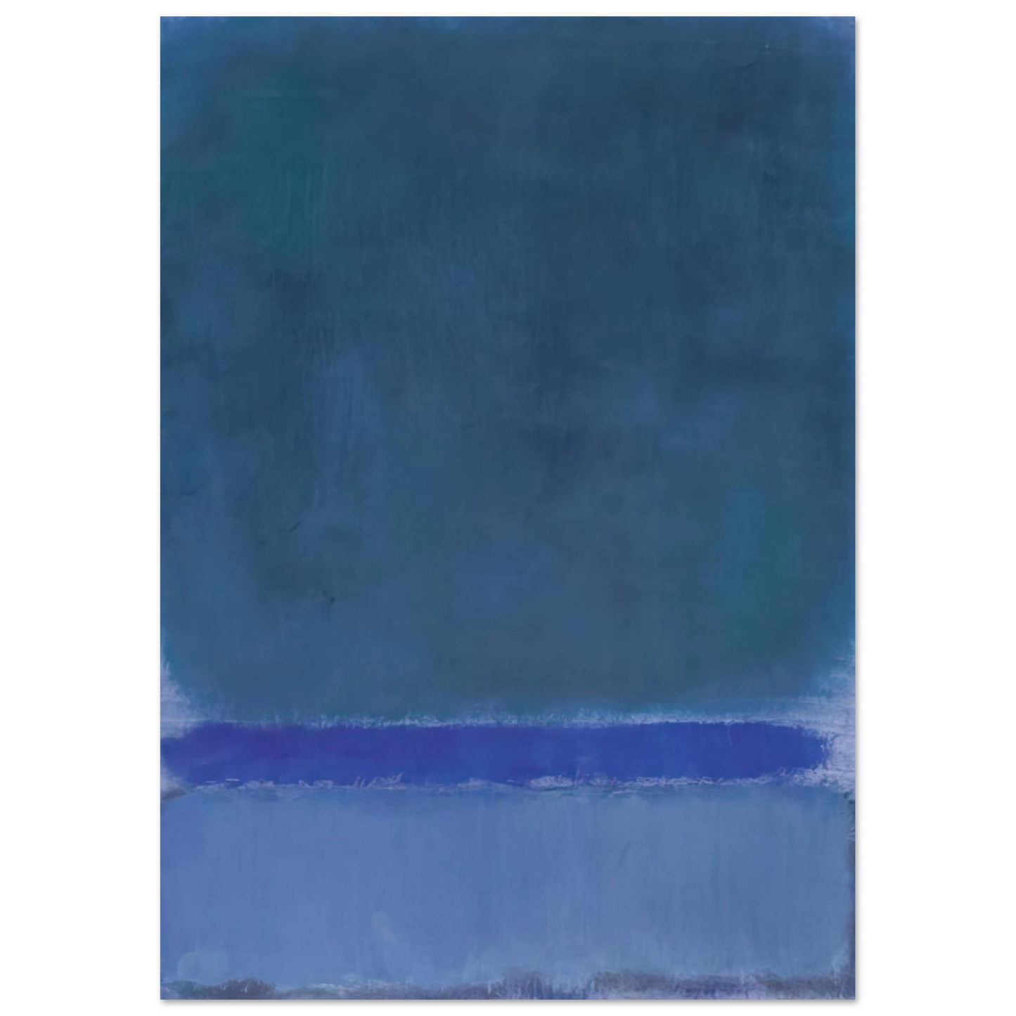 Mark Rothko - Untitled Green on Blue - 1968 Wall Art - 21x29.7 cm / 8x12" - Premium Wooden Framed Poster With Fine Art Paper - Black frame