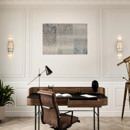 BETWEEN THE CLOCK AND THE BED 1989 - Jasper Johns Brushed Aluminum Print - 70x100 cm / 28x40 inches | Jasper Johns Aluminum Print | Jasper Johns Prints