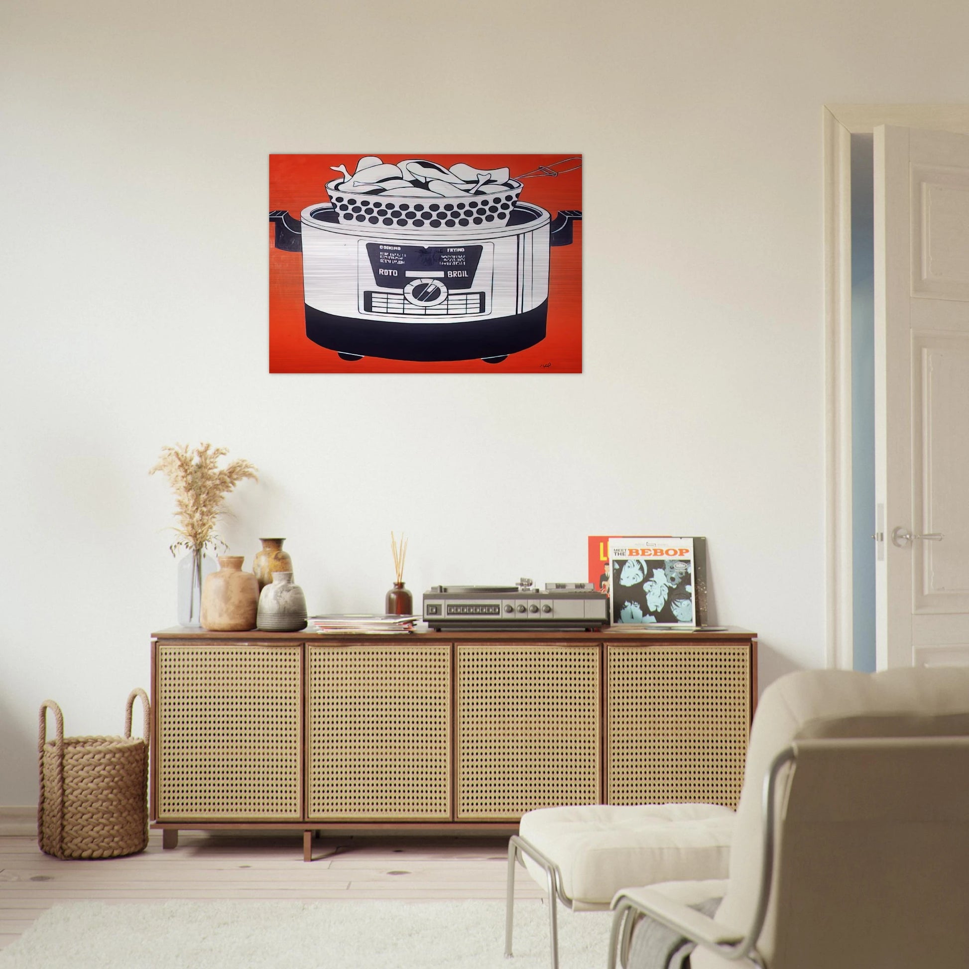ROTO BROIL 1961 - Roy Lichtenstein Brushed Aluminum Print - 70x100 cm / 28x40 inches | Roy Lichtenstein Aluminum Print | Roy Lichtenstein Prints