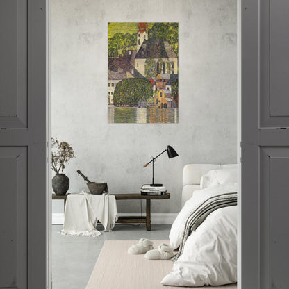 CHRUCH IN UNTERACH ON THE ATTERSEE - Gustav Klimt Brushed Aluminum Print - 70x100 cm / 28x40 inches | Gustav Klimt Aluminum Print | Gustav Klimt Prints