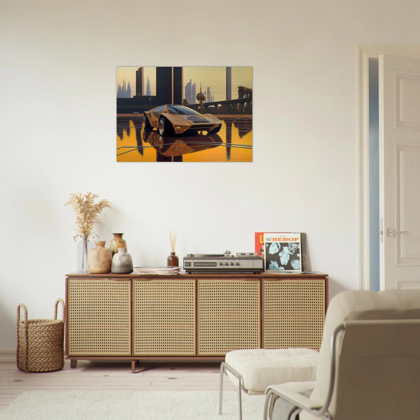 Syd Mead - Syd Mead Brushed Aluminum Print - 70x100 cm / 28x40 inches | Syd Mead Aluminum Print | Syd Mead Prints