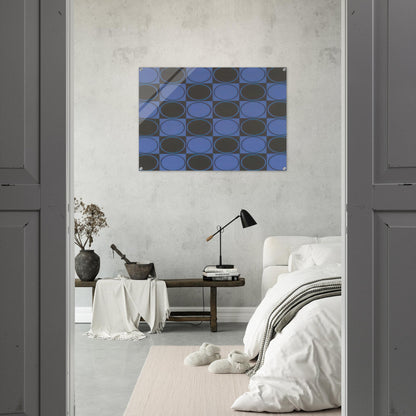 Carre bleu et noir - 1980 - Antonio Asis Acrylic Print - 70x100 cm / 28x40″ inches