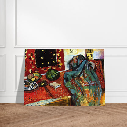 STILL LIFE WITH A RED RUG 1906 - Henri Matisse Brushed Aluminum Print - 70x100 cm / 28x40 inches | Henri Matisse Aluminum Print | Henri Matisse Prints