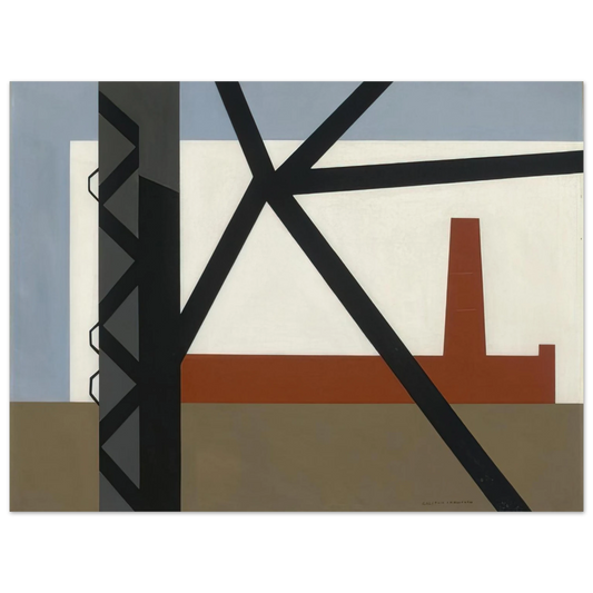 Ralston Crawford - From the Bridge - 1942  75x100 cm / 30x40inches Fine Art Poster