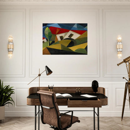 LANDSCAPE 1918 - Enrico Prampolini Brushed Aluminum Print - 70x100 cm / 28x40 inches | Enrico Prampolini Aluminum Print | Enrico Prampolini Prints