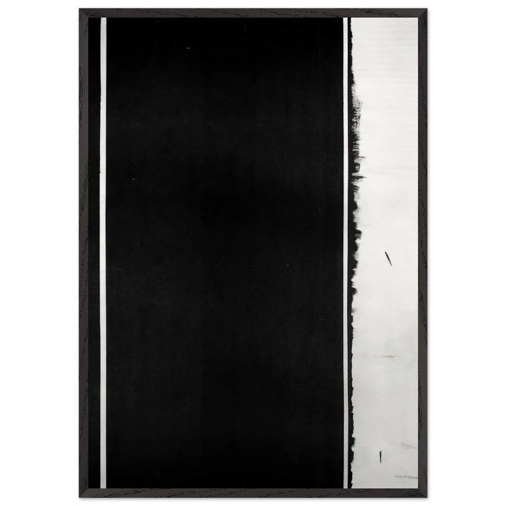 The Station of the Cross - Twelfh Station - Barnett Newman 70x100 cm / 28x40 inches Framed Art Print – Black Wooden Frame