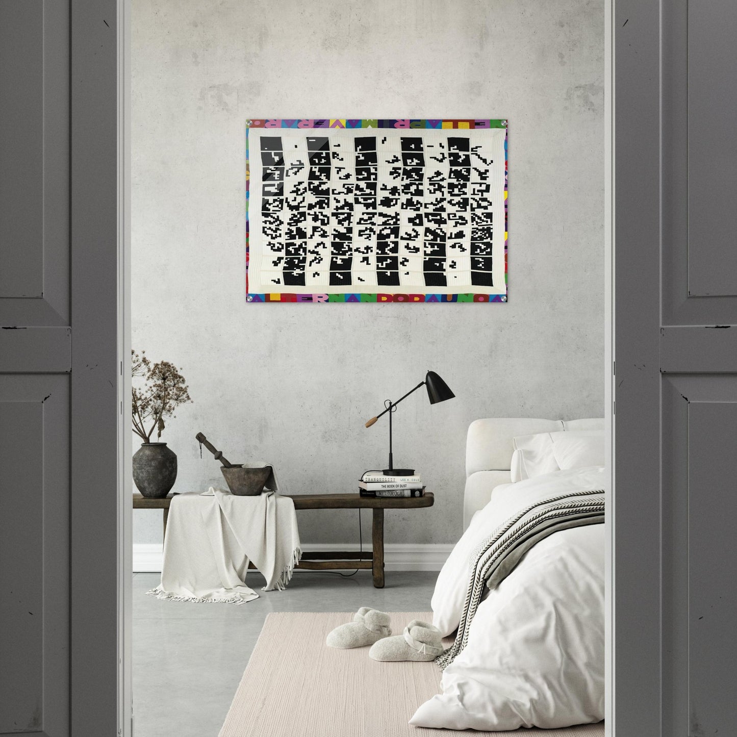 ALTERNANDO DA UNO A CENTO E VICEVERSA 1977 - Alighiero Boetti Acrylic Print - 70x100 cm / 28x40″ inches