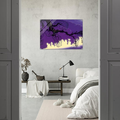 Purple Coastline - Eyvind Earle Acrylic Print - 70x100 cm / 28x40″ inches