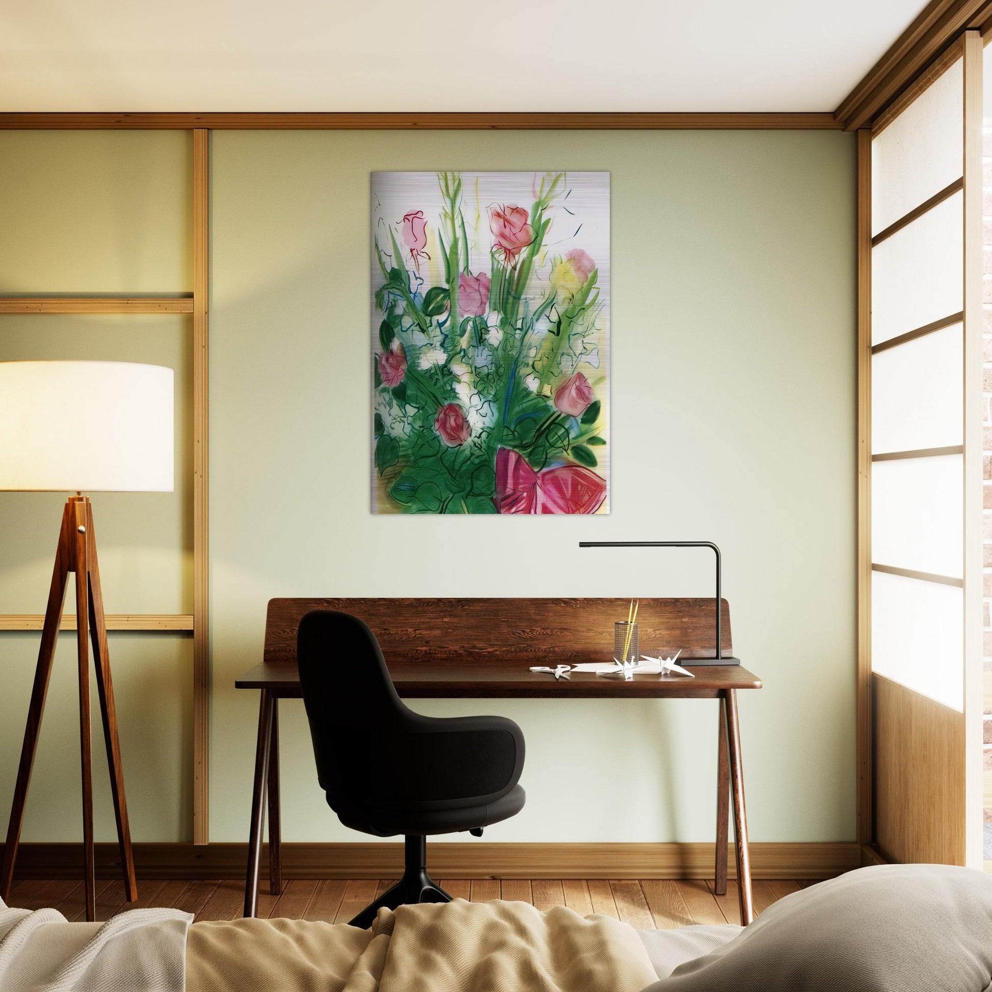 BOUQUET OF ROSES - Raoul Dufy Brushed Aluminum Print - 70x100 cm / 28x40 inches | Raoul Dufy Aluminum Print | Raoul Dufy Prints