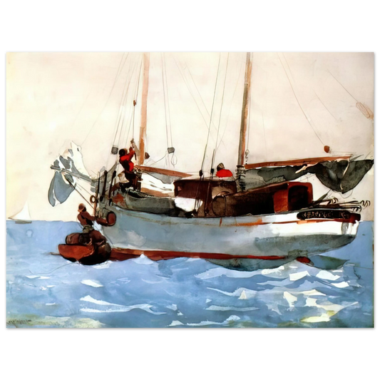 Winslow Homer - TAKING ON WET PROVISIONS  75x100 cm / 30x40inches Fine Art Poster