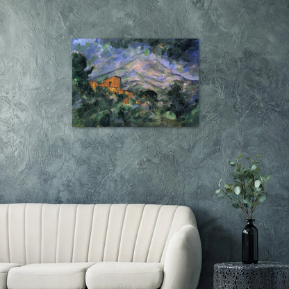 Montagne Sainte-Victoire and the Black Chateau - Paul Cézanne Brushed Aluminum Print - 70x100 cm / 28x40 inches | Paul Cézanne Aluminum Print | Paul Cézanne Prints