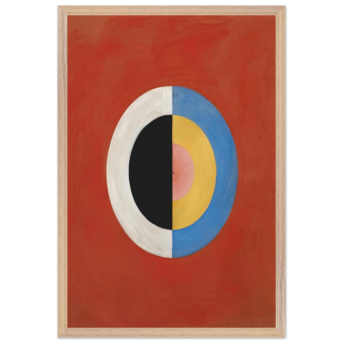 Hilma af Klint - THE SWAN NO 17 1915 0 Wall art - 21x29.7 cm / 8x12" - Premium Wooden Framed Poster With Fine Art Paper - White frame