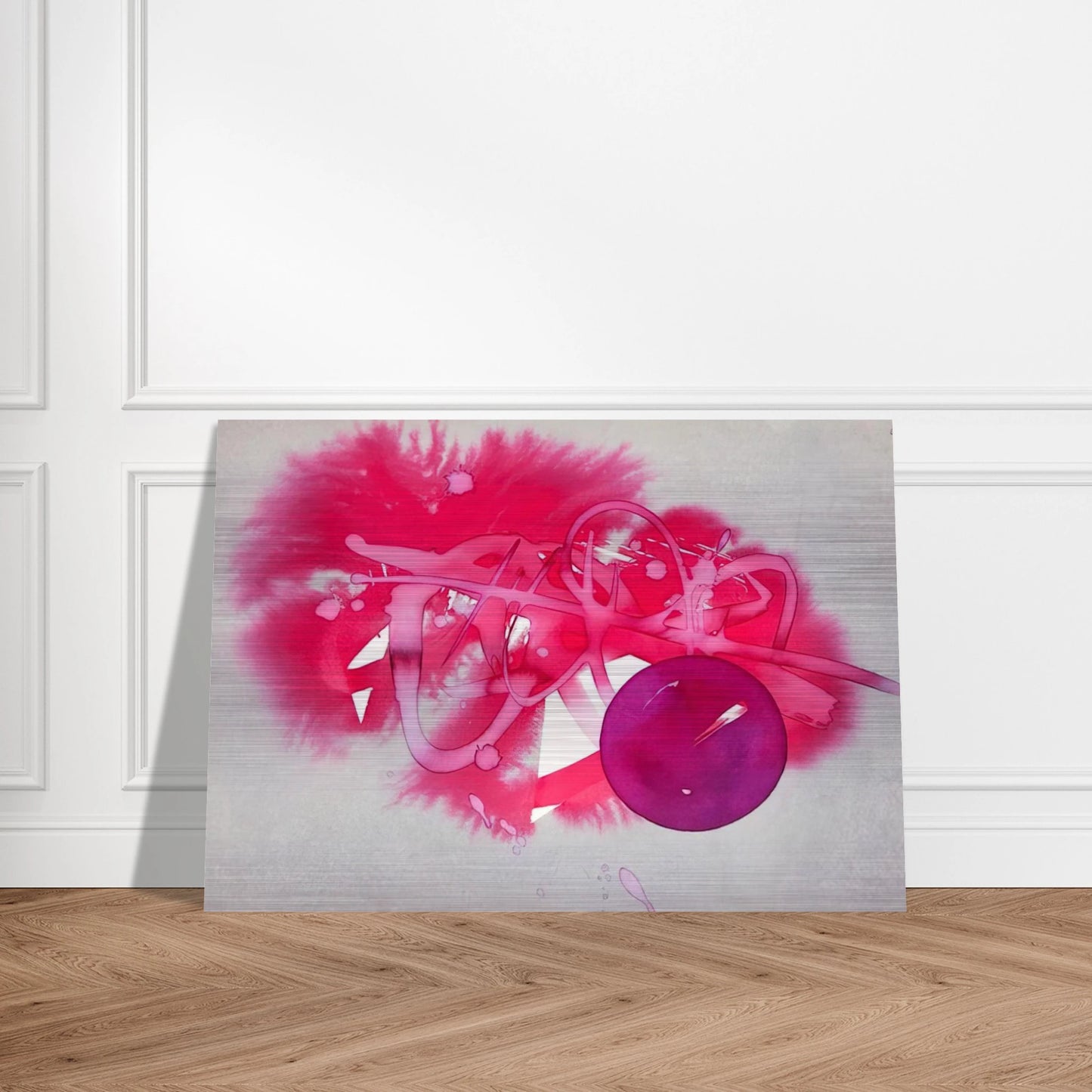 UNTITLED PURPLE CIRCLE - Luis Feito Brushed Aluminum Print - 70x100 cm / 28x40 inches | Luis Feito Aluminum Print | Luis Feito Prints
