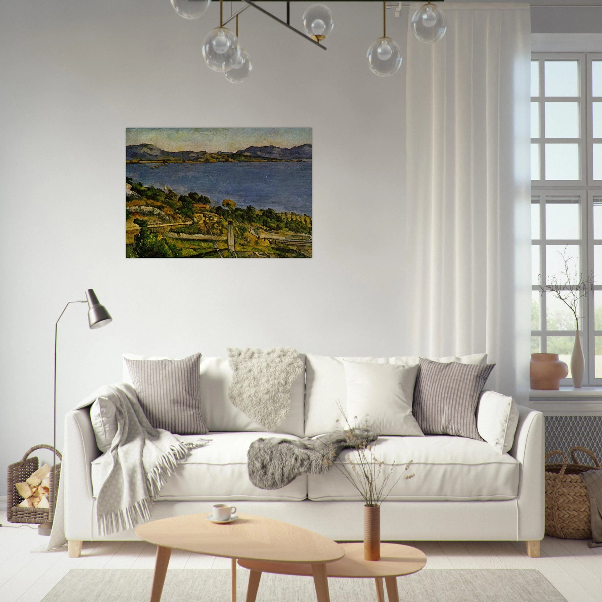 Sea at L'Estaque - Paul Cézanne Brushed Aluminum Print - 70x100 cm / 28x40 inches | Paul Cézanne Aluminum Print | Paul Cézanne Prints