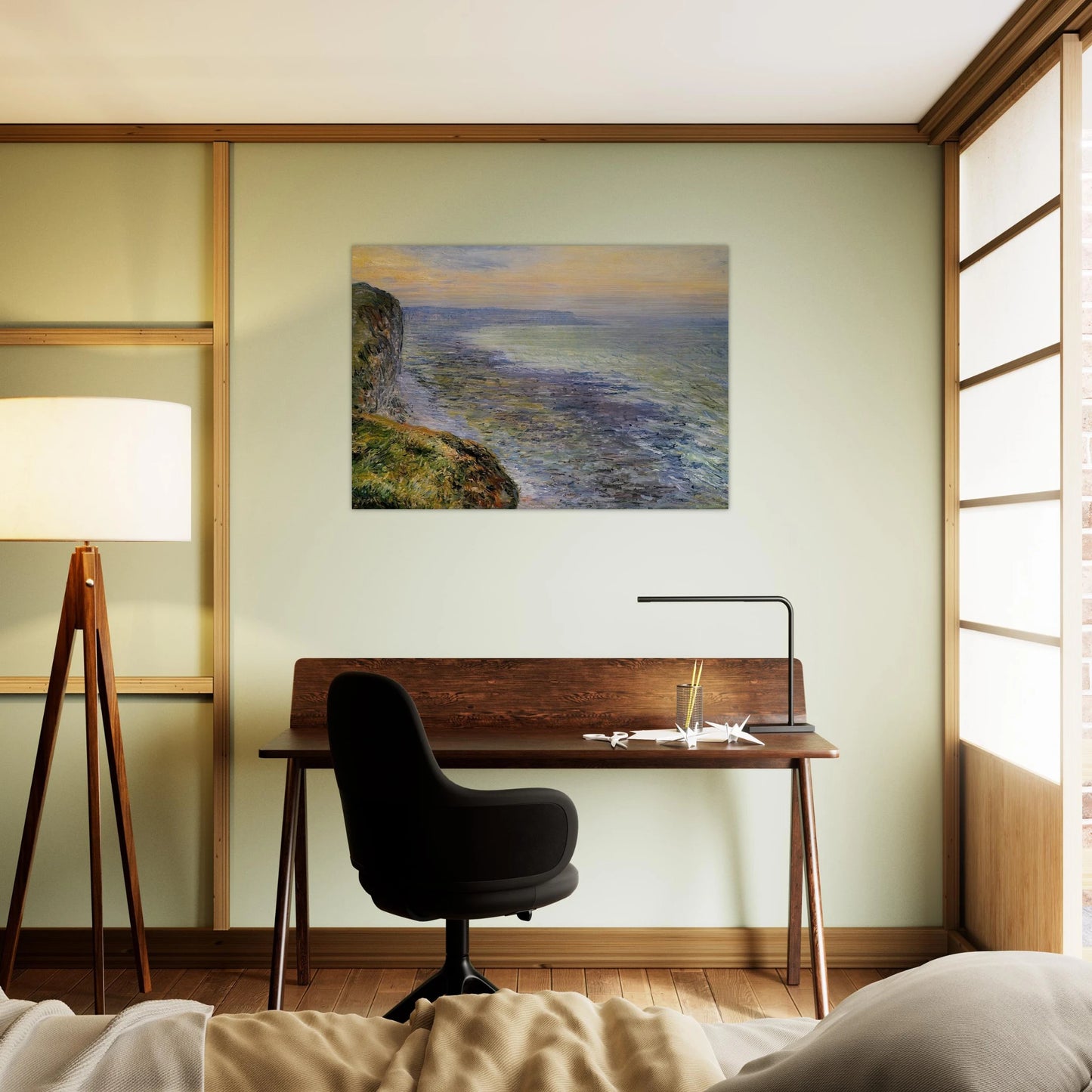 Seascape near Fecamp - claude monet Brushed Aluminum Print - 70x100 cm / 28x40 inches | claude monet Aluminum Print | claude monet Prints