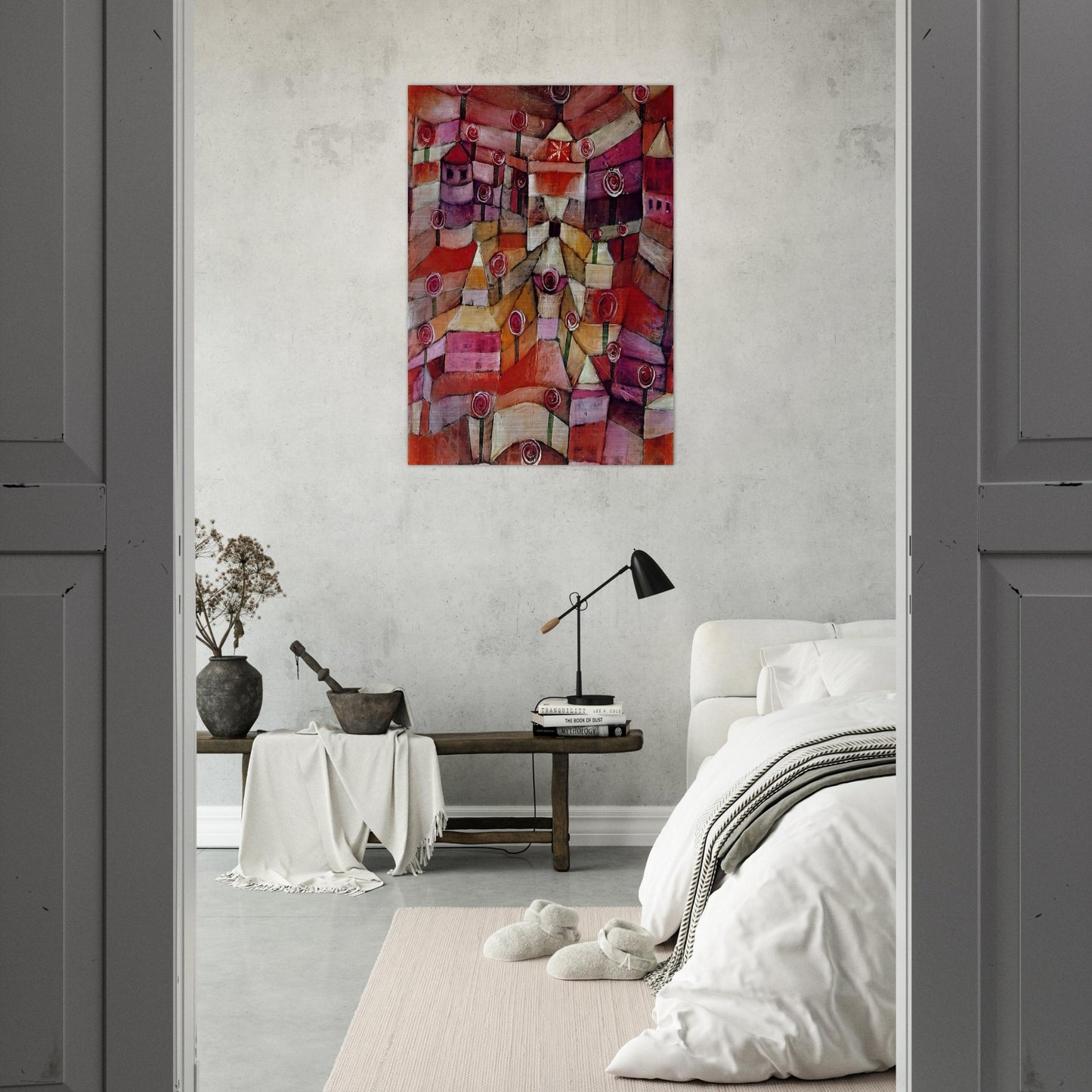 ROSE GARDEN 1920 - Paul Klee Brushed Aluminum Print - 70x100 cm / 28x40 inches | Paul Klee Aluminum Print | Paul Klee Prints
