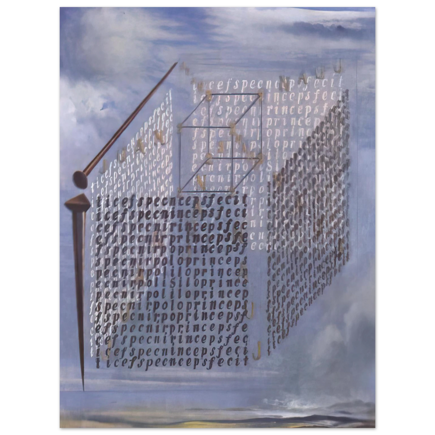 Salvador Dali - A PROPOS OF THE TREATISE ON CUBIC FORM BY JUAN DE HERRERA  75x100 cm / 30x40inches Fine Art Poster