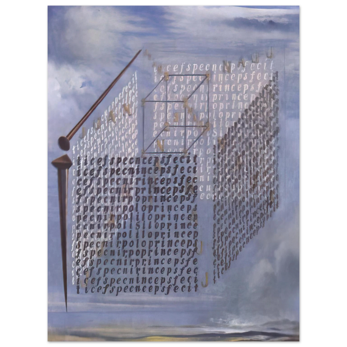 Salvador Dali - A PROPOS OF THE TREATISE ON CUBIC FORM BY JUAN DE HERRERA  75x100 cm / 30x40inches Fine Art Poster