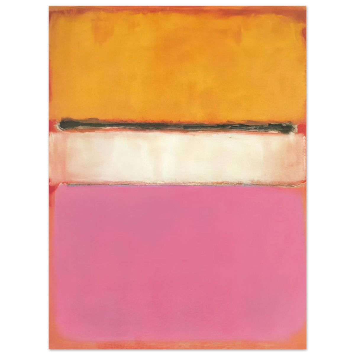 Mark Rothko - White Center Yellow, Pink and Lavender on Rose - 1950 Wall Art - 21x29.7 cm / 8x12" - Fine Art Poster-canvas - -