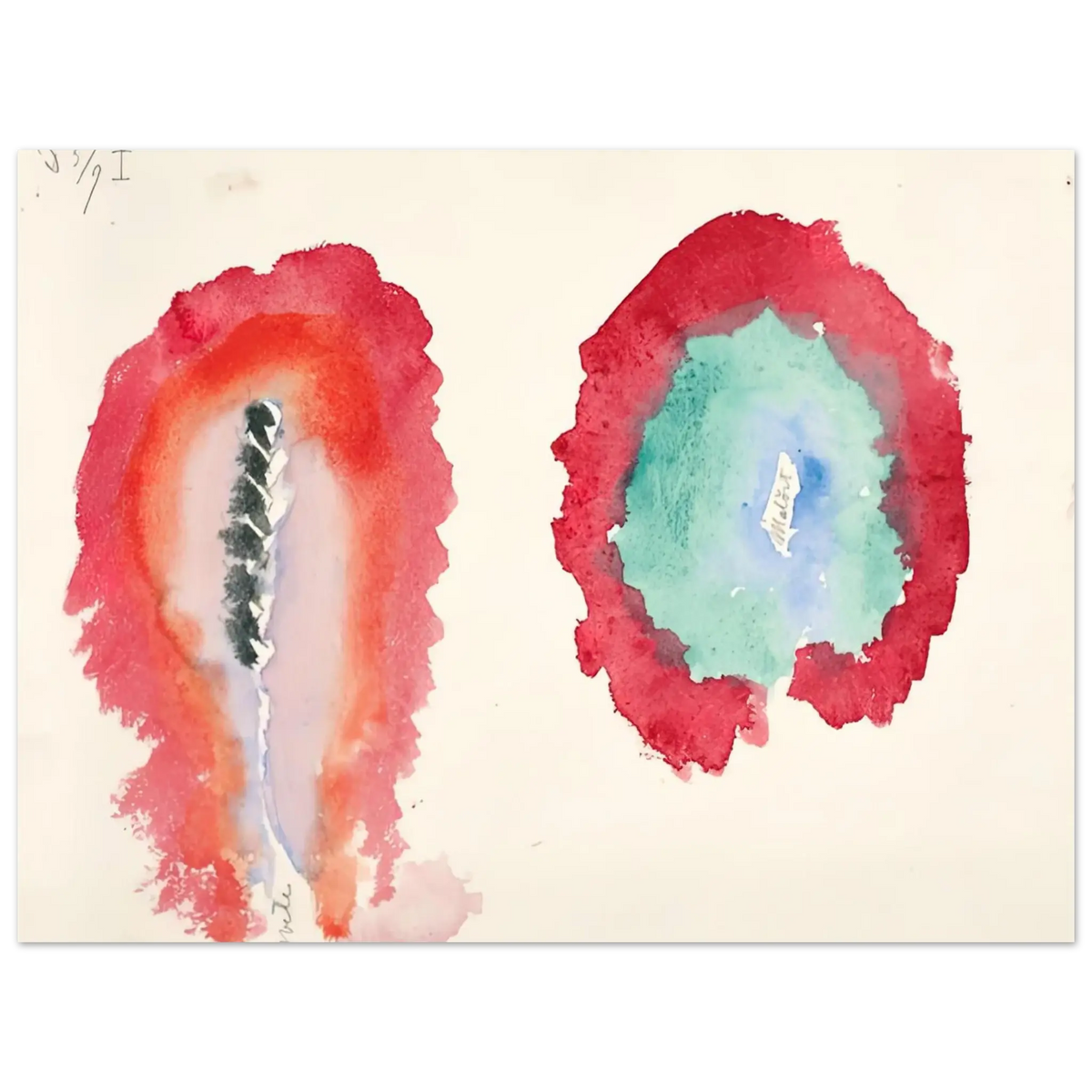 Hilma af Klint - WHEAT AND WORMWOOD 1922 Wall art - 30x45 cm / 12x18 Inches - Fine Art Poster - -