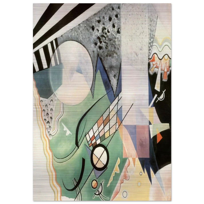 GREEN COMPOSITION 1923 - Wassily Kandinsky Brushed Aluminum Print - 70x100 cm / 28x40 inches | Wassily Kandinsky Aluminum Print | Wassily Kandinsky Prints