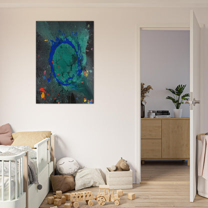 Jade Buddha 23.07.08 - 2008 - John Hoyland Brushed Aluminum Print - 70x100 cm / 28x40 inches | John Hoyland Aluminum Print | John Hoyland Prints