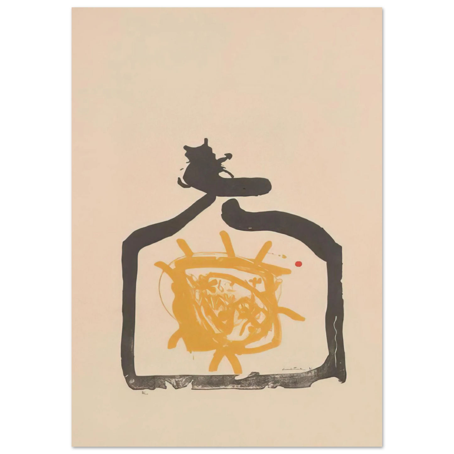 Helen Frankenthaler - May 26th Backwards - 1961 Wall art - 15x20 cm / 6x8 inches - Premium Wooden Framed Poster With Fine Art Paper-canvas - Black frame