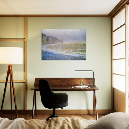 Cliff at Pourville - claude monet Brushed Aluminum Print - 70x100 cm / 28x40 inches | claude monet Aluminum Print | claude monet Prints