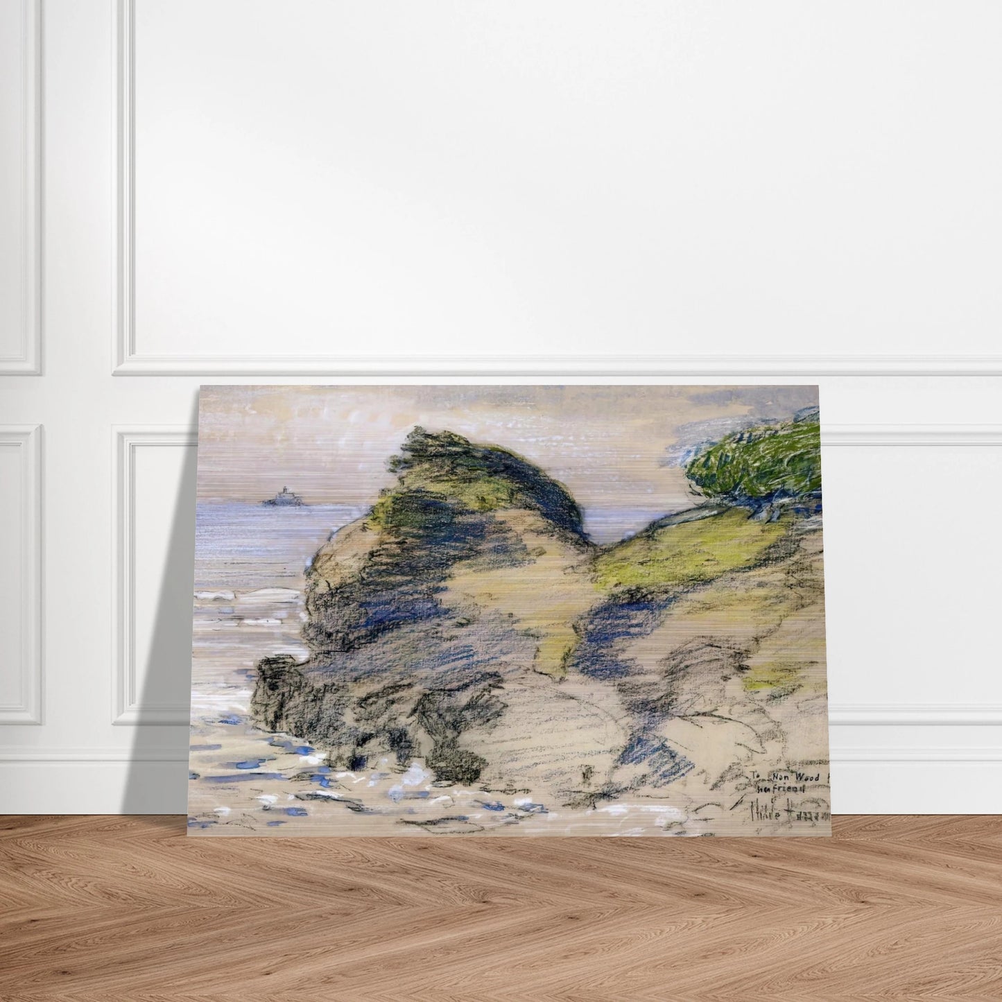 Oregon Coast - Childe Hassam Brushed Aluminum Print - 70x100 cm / 28x40 inches | Childe Hassam Aluminum Print | Childe Hassam Prints