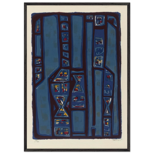 Litanies - 1952 - Alfred Manessier 70x100 cm / 28x40 inches Framed Art Print – Black Wooden Frame