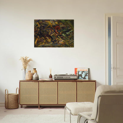 JOLTS OF A CAB 1911 - Carlo Carra Brushed Aluminum Print - 70x100 cm / 28x40 inches | Carlo Carra Aluminum Print | Carlo Carra Prints