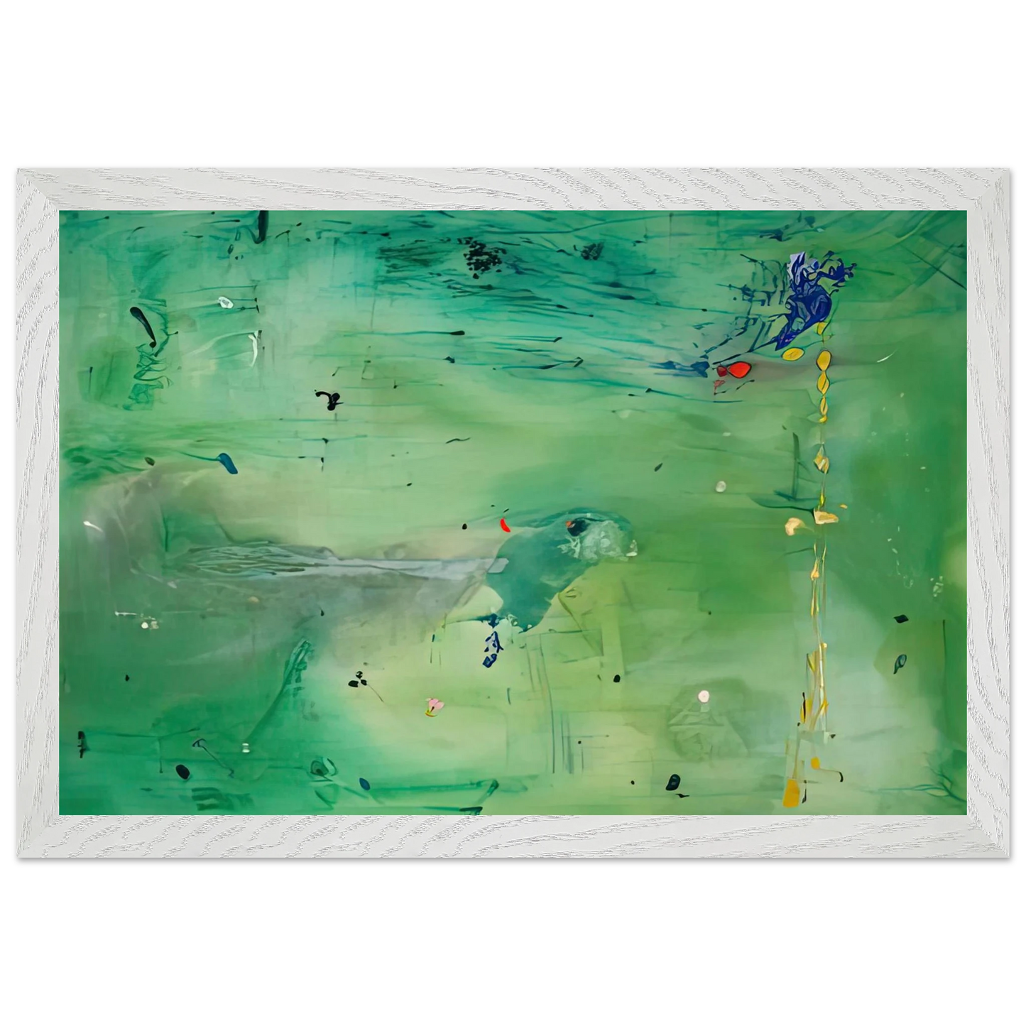 Helen Frankenthaler - A Green Thought in a Green Shade, 1981- Wall Art - 60x80 cm / 24x32 inches - Fine Art Poster-canvas - -