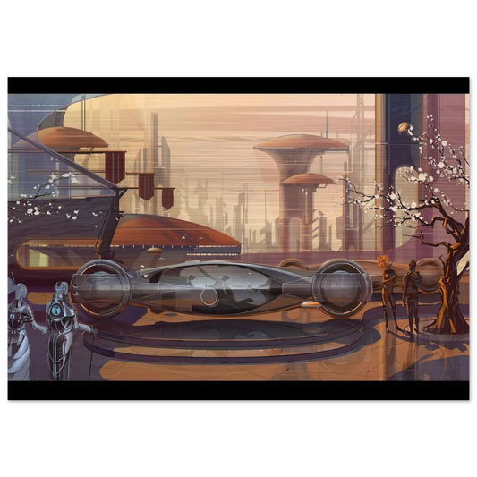 Syd Mead - Syd Mead Brushed Aluminum Print - 70x100 cm / 28x40 inches | Syd Mead Aluminum Print | Syd Mead Prints