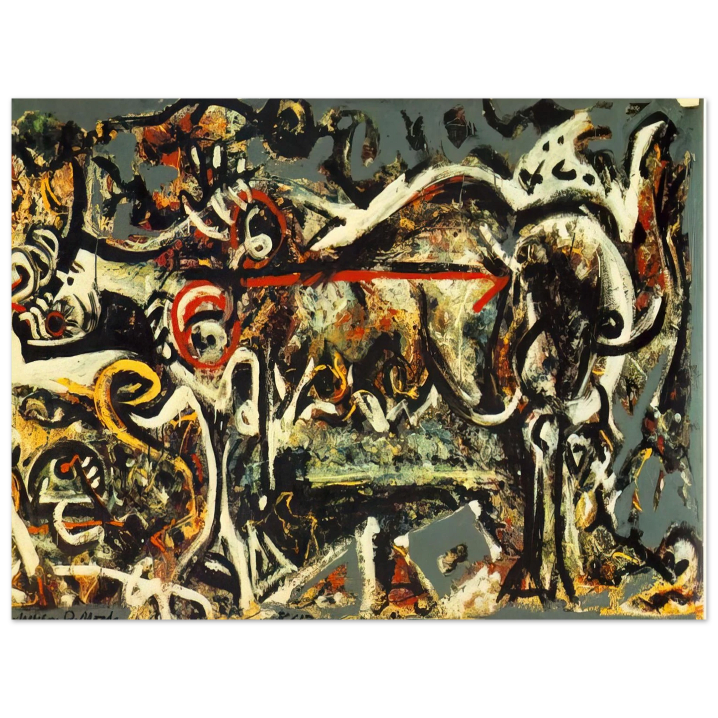 Jackson Pollock - THE SHE WOLF  75x100 cm / 30x40inches Fine Art Poster