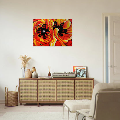 Oriental Poppies II - Georgia O'Keeffe Brushed Aluminum Print - 70x100 cm / 28x40 inches | Georgia O'Keeffe Aluminum Print | Georgia O'Keeffe Prints