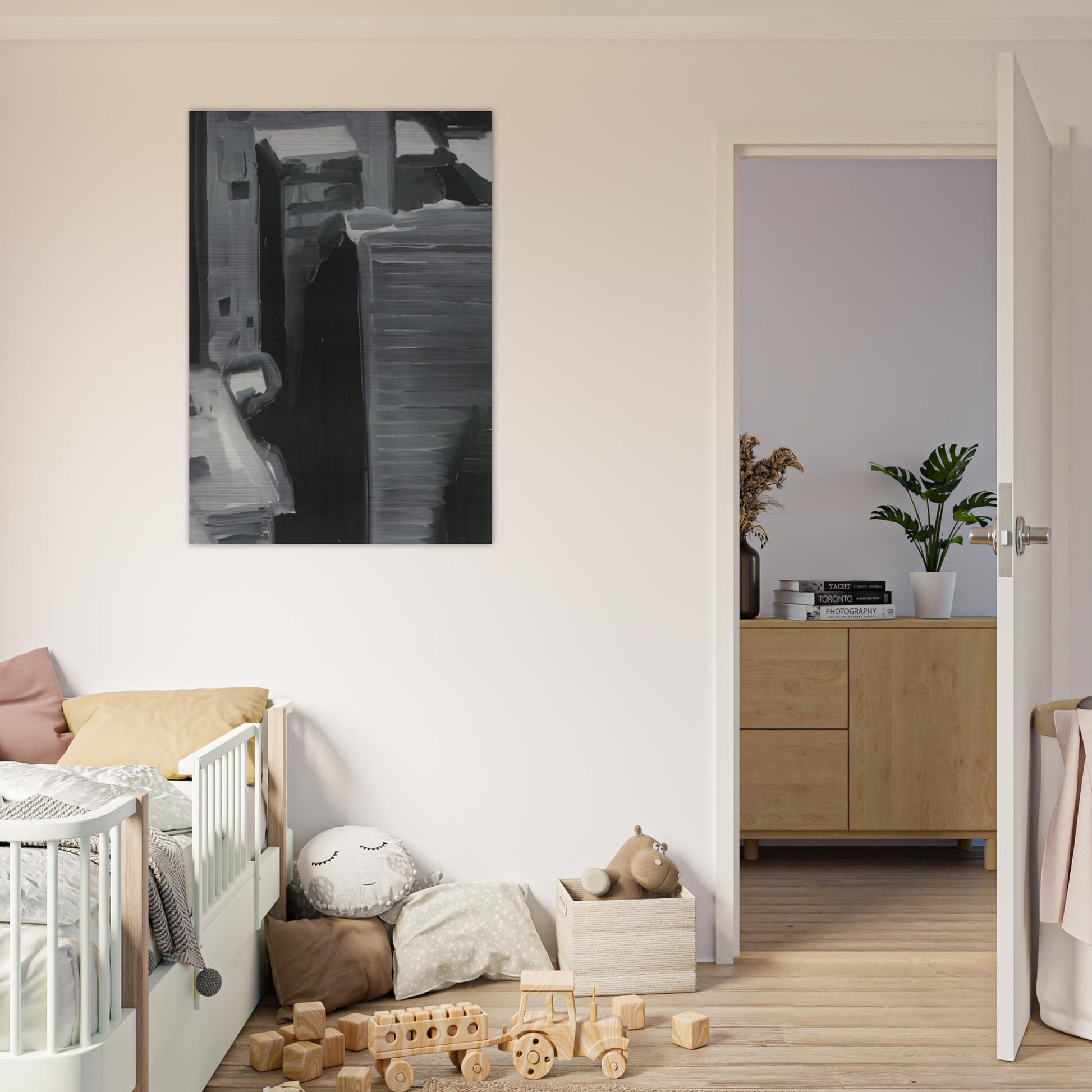TOWNSCAPE 1968 - Gerhard Richter Brushed Aluminum Print - 70x100 cm / 28x40 inches | Gerhard Richter Aluminum Print | Gerhard Richter Prints