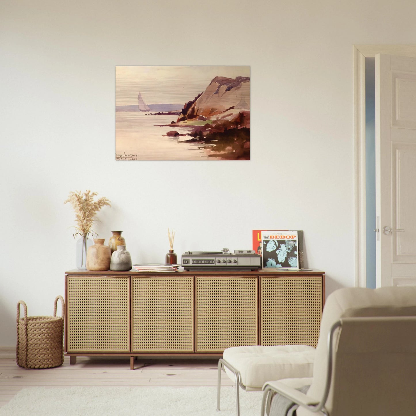 Sailing off Gloucester Coast - 1888 - Sydney Laurence Brushed Aluminum Print - 70x100 cm / 28x40 inches | Sydney Laurence Aluminum Print | Sydney Laurence Prints