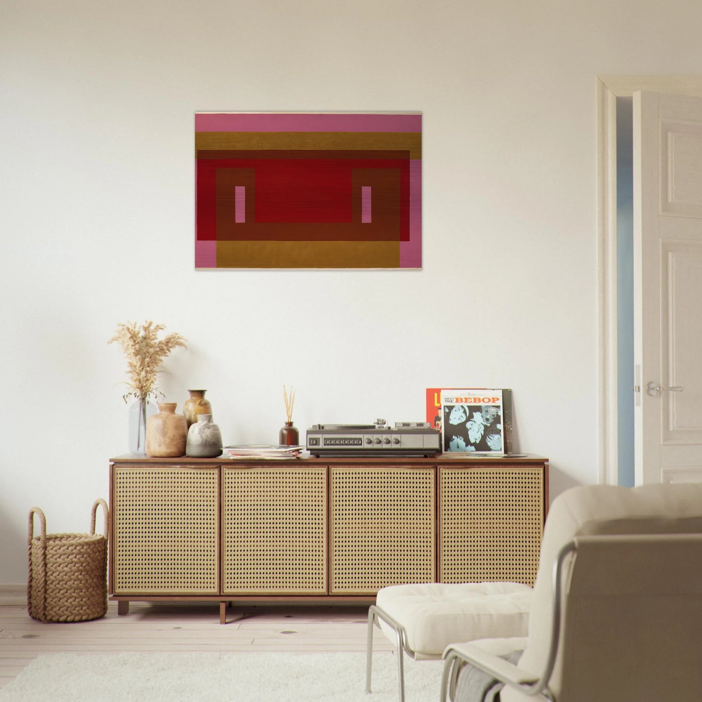 VARIANT ADOBE 1948 1 - Josef Albers Brushed Aluminum Print - 70x100 cm / 28x40 inches | Josef Albers Aluminum Print | Josef Albers Prints