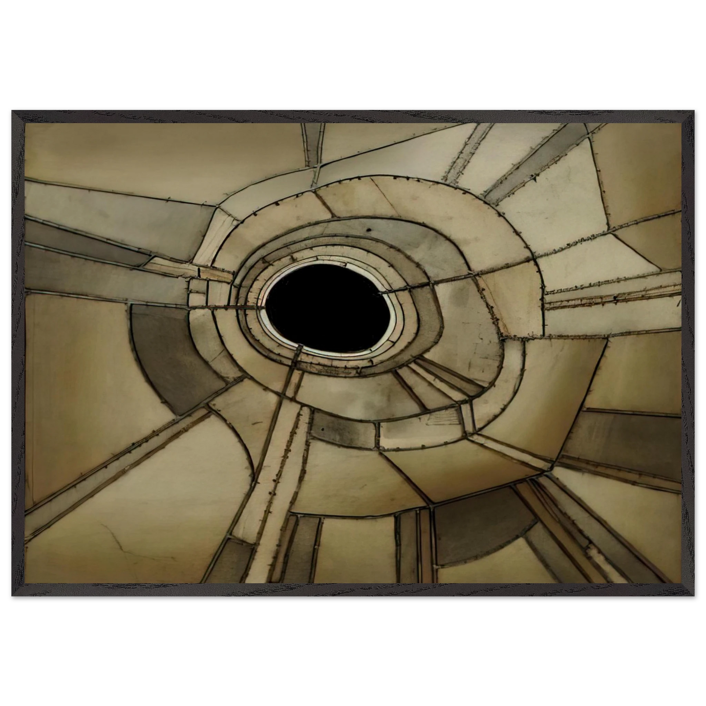 UNTITLED 1959 N1 - Lee Bontecou 70x100 cm / 28x40 inches Framed Art Print – Black Wooden Frame