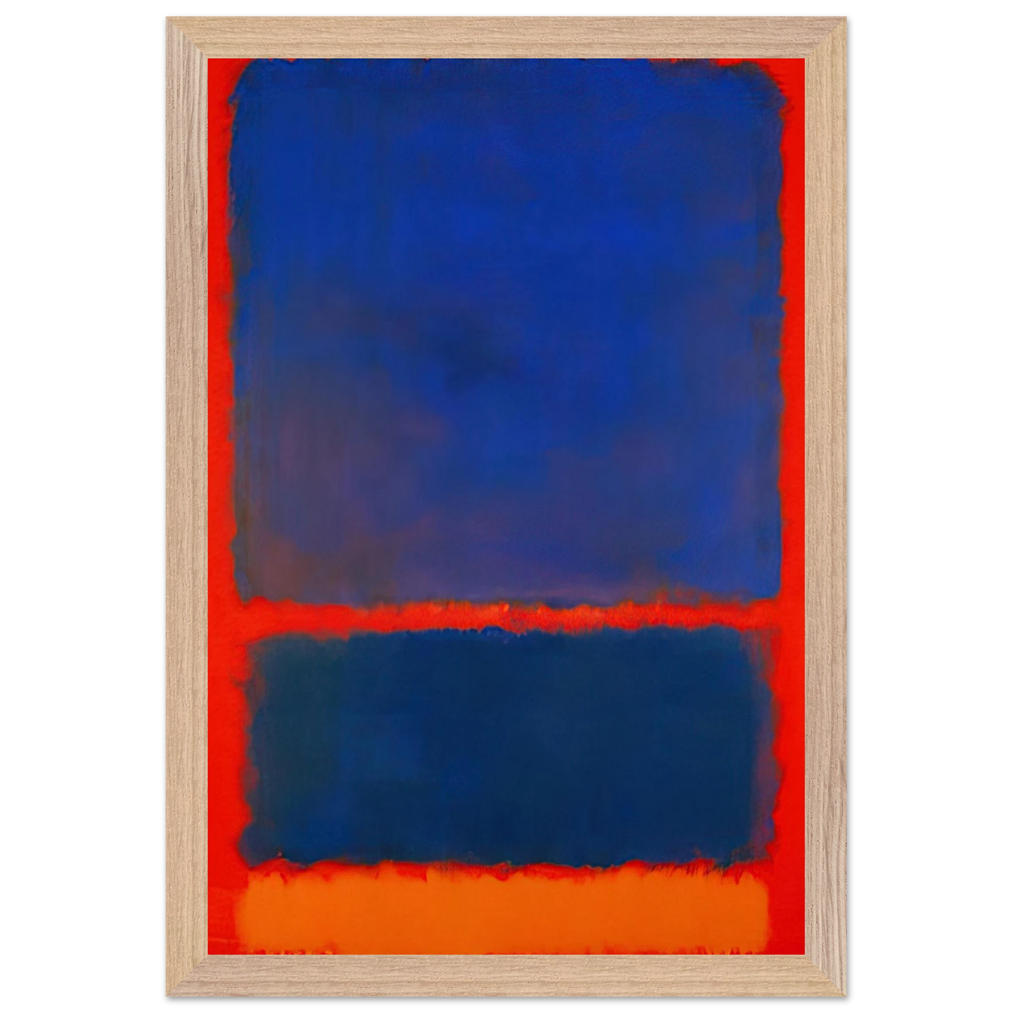 Mark Rothko - Blue, Orange, Red - 1961 Wall Art - 30x40 cm / 12x16 inches - Premium Wooden Framed Poster With Fine Art Paper-canvas - White frame