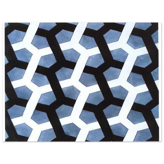MC Escher - INTERLACED HEXAGON Wall Art - 21x29.7 cm / 8x12" - Fine Art Poster-canvas - -