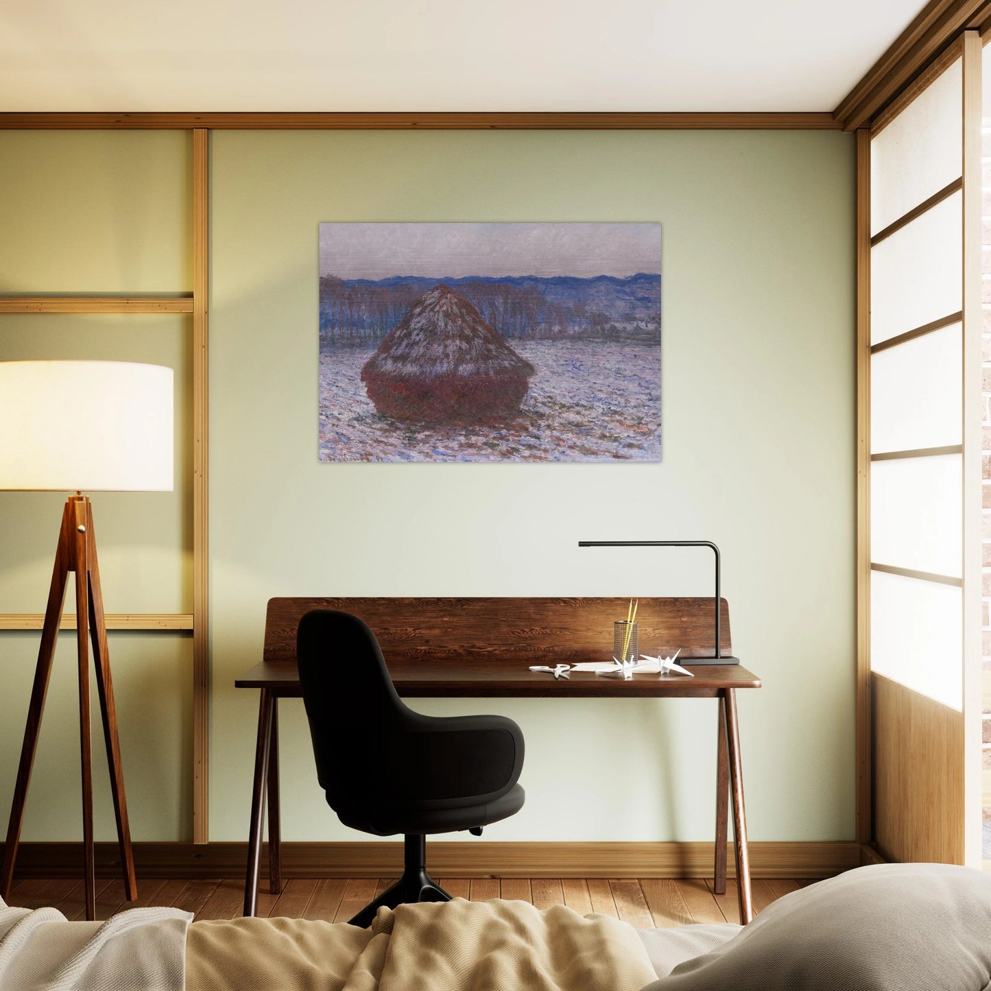 Stack of Wheat - claude monet Brushed Aluminum Print - 70x100 cm / 28x40 inches | claude monet Aluminum Print | claude monet Prints