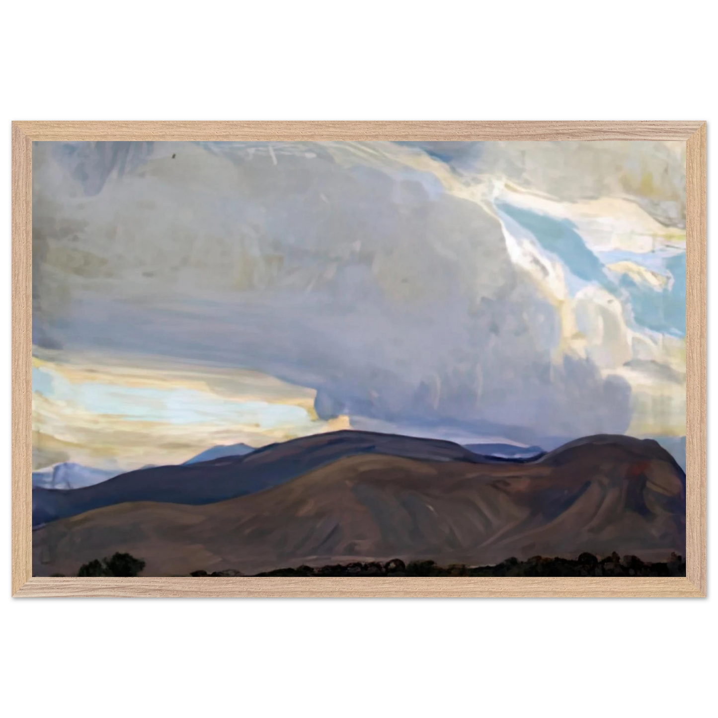 Maynard Dixon - STORM FROM THE SIERRA 1937 Wall art - A2 (42 x 59.4  cm) - Premium Wooden Framed Poster With Fine Art Paper-canvas - White frame