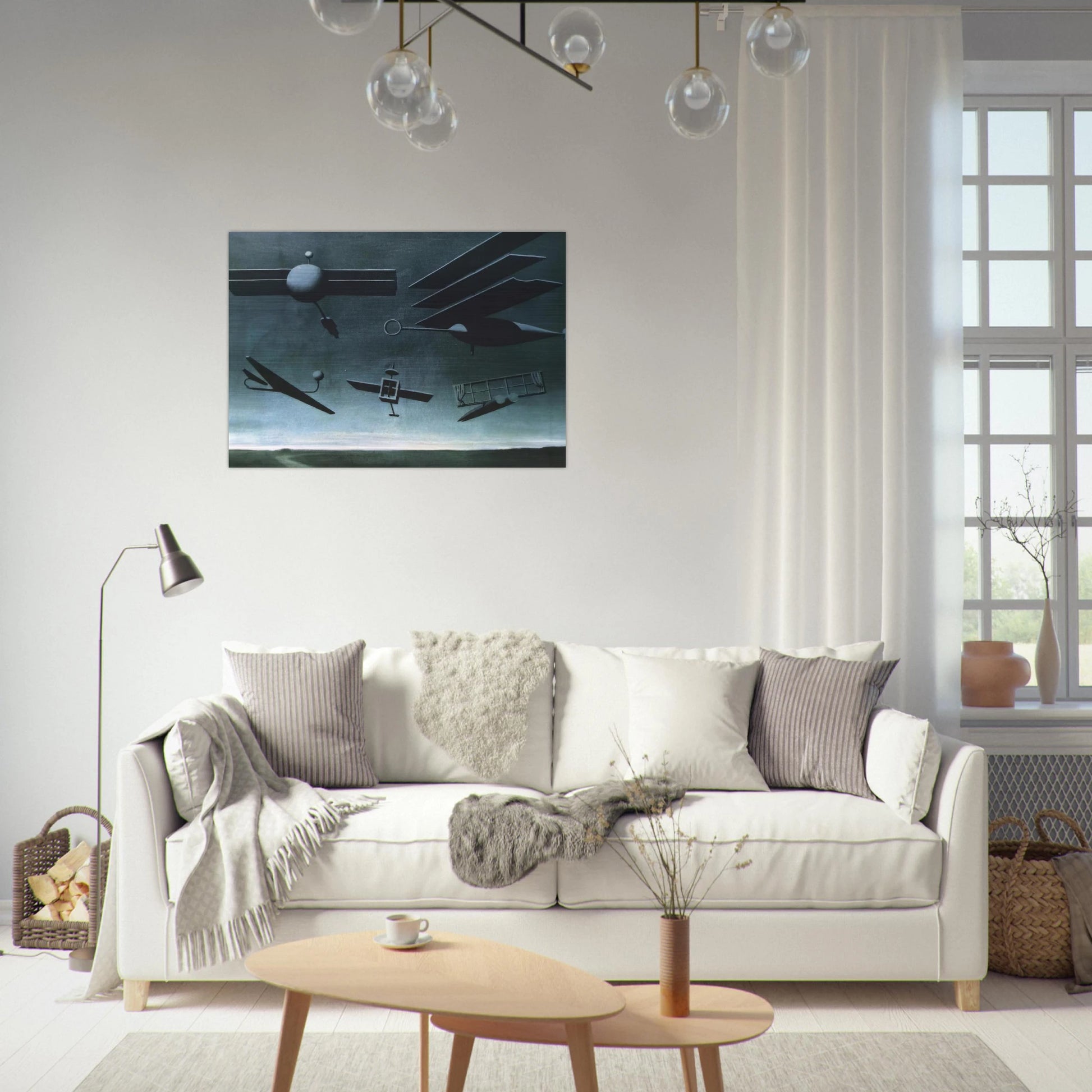 BLACK FLAG 1937 - Rene Magritte Brushed Aluminum Print - 70x100 cm / 28x40 inches | Rene Magritte Aluminum Print | Rene Magritte Prints