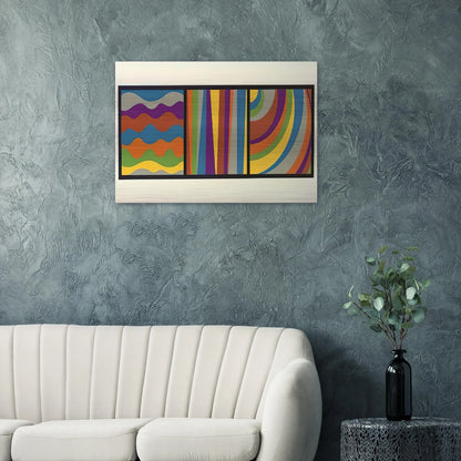 Irregular Arcs, Bands, Loops - Sol LeWitt Brushed Aluminum Print - 70x100 cm / 28x40 inches | Sol LeWitt Aluminum Print | Sol LeWitt Prints
