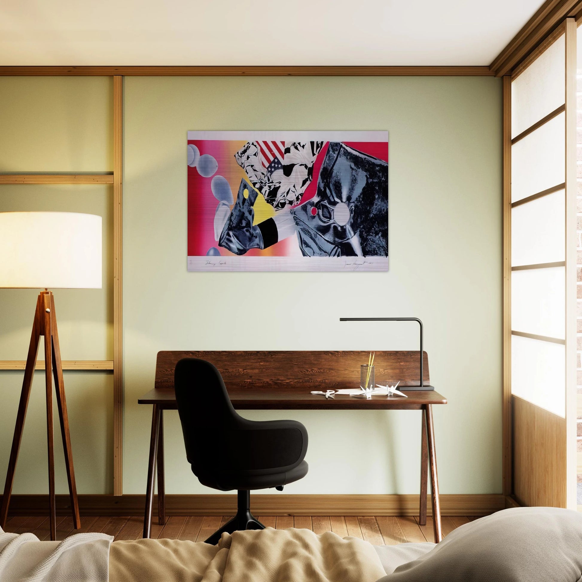 Flamingo Capsule - James Rosenquist Brushed Aluminum Print - 70x100 cm / 28x40 inches | James Rosenquist Aluminum Print | James Rosenquist Prints