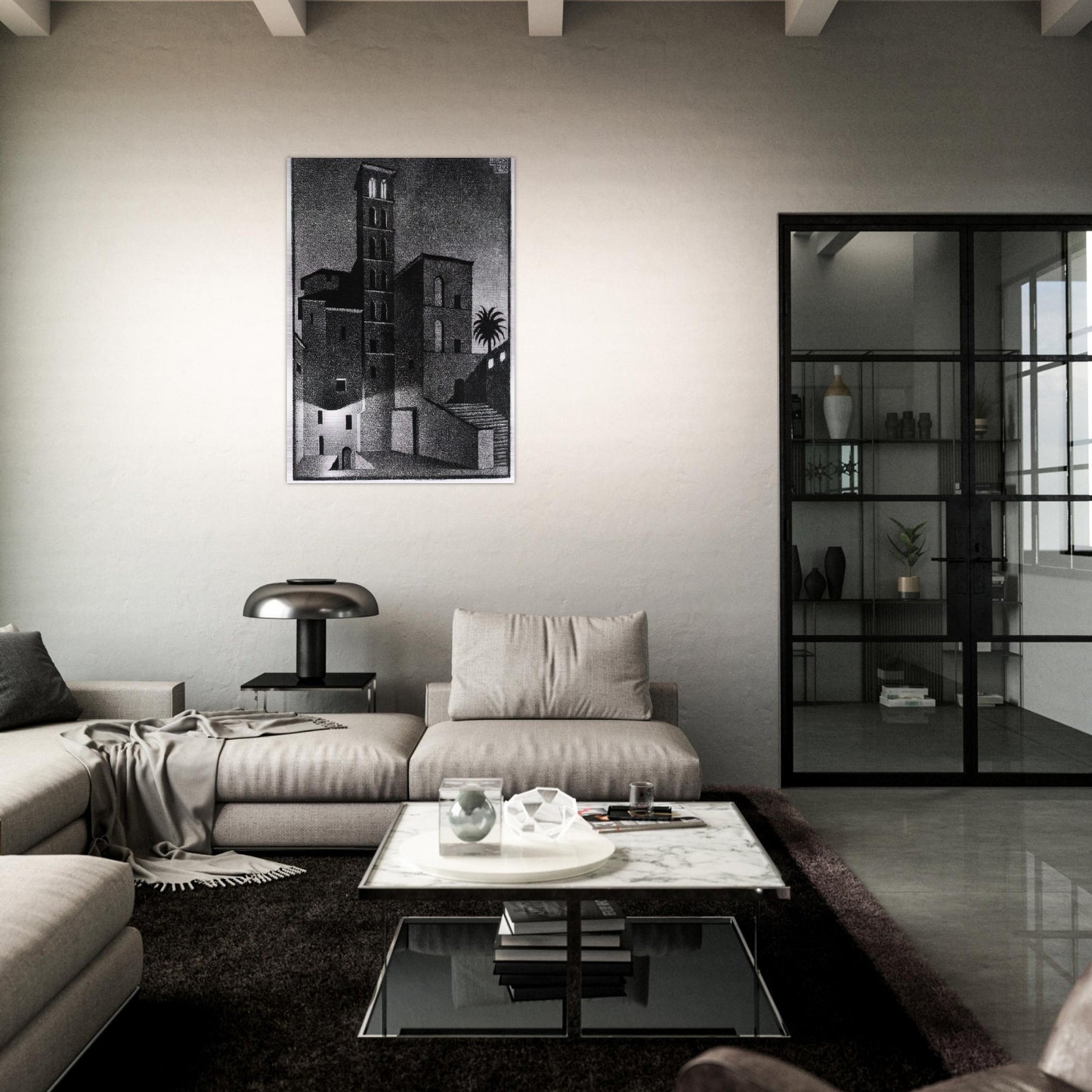 ESCHER (27) - MC Escher Brushed Aluminum Print - 70x100 cm / 28x40 inches | MC Escher Aluminum Print | MC Escher Prints