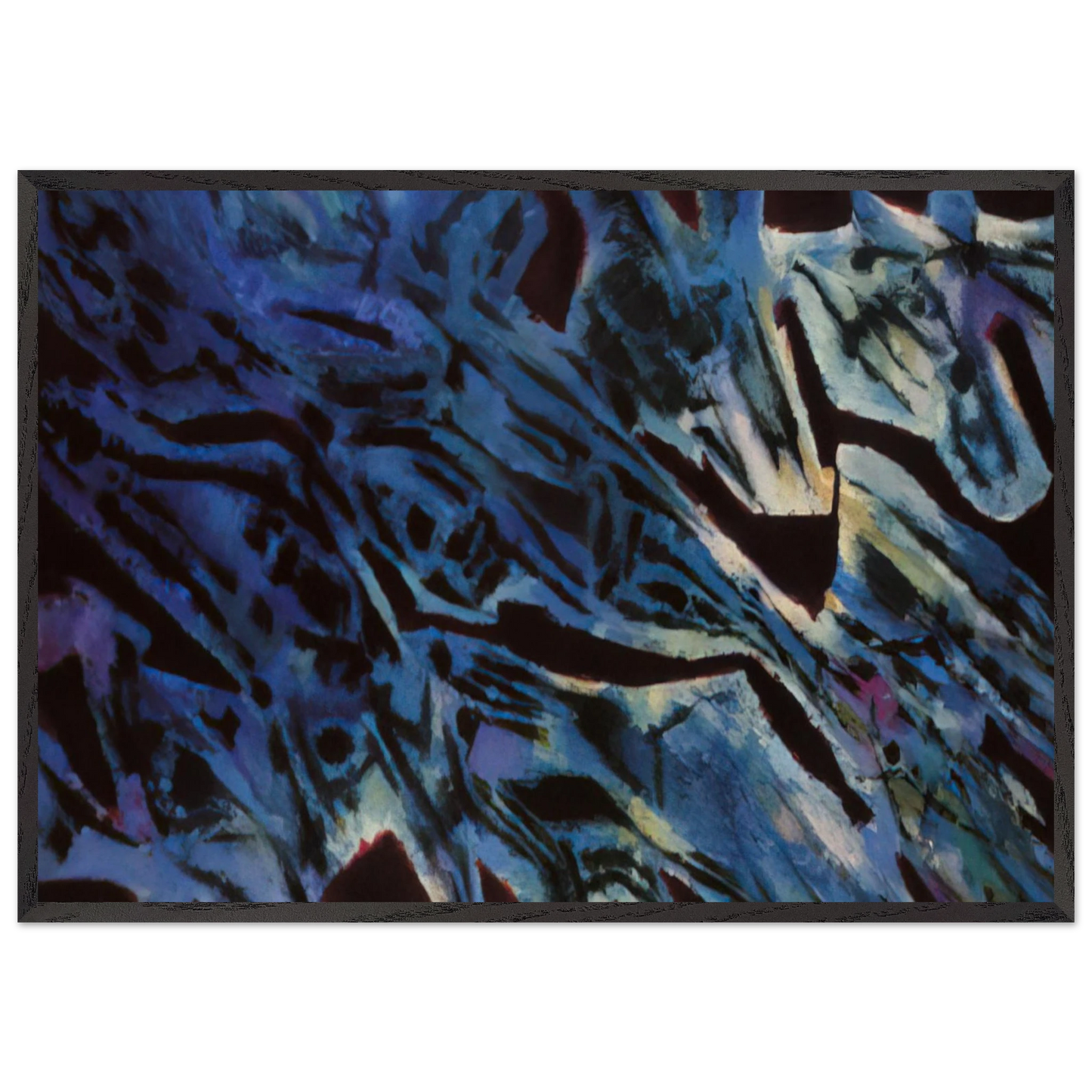 Fishes Sanctuary - 1969 - Alfred Manessier 70x100 cm / 28x40 inches Framed Art Print – Black Wooden Frame